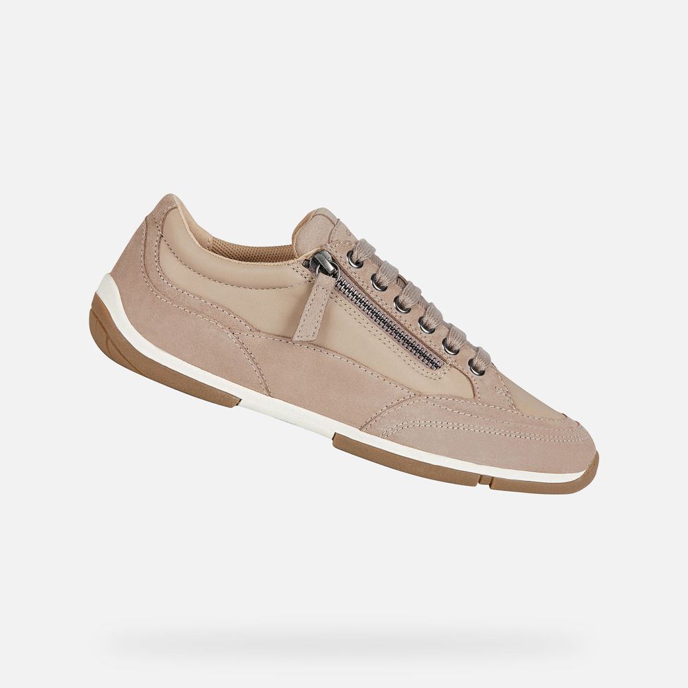 Basket Geox D Aglaia - Beige Foncé - Femme 184360-ZST